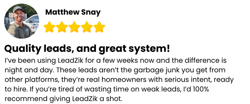 Client review left
