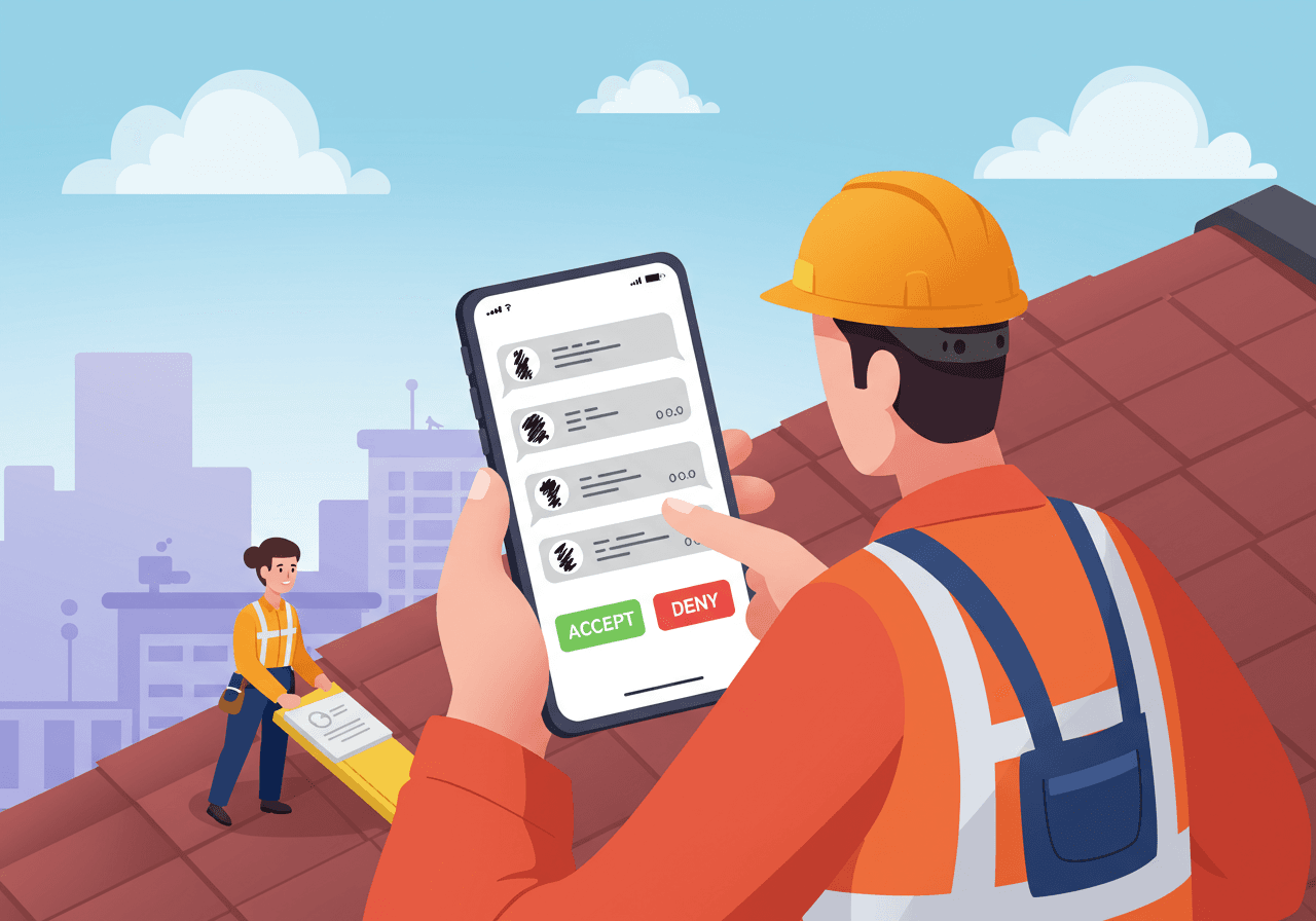 Reply to Buy system - Only pay when you want to claim exclusive roofing leads with no subscriptions or commitments